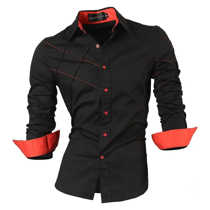 Sport trendy Men’s Dragon Print Long Sleeve Shirt