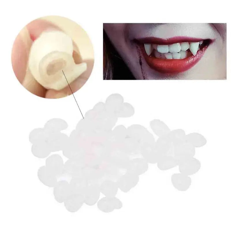 Vampire Fangs False Teeth – Halloween Party Costume Prop for Adults & Kids, Horror Cosplay DIY Decoration