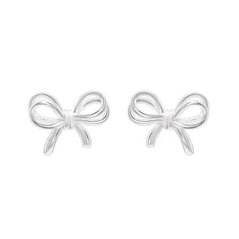 Stylish Bowknot Stud Earrings – Elegant Ear Piercing Jewelry Accessory for Fashion Enthusiasts