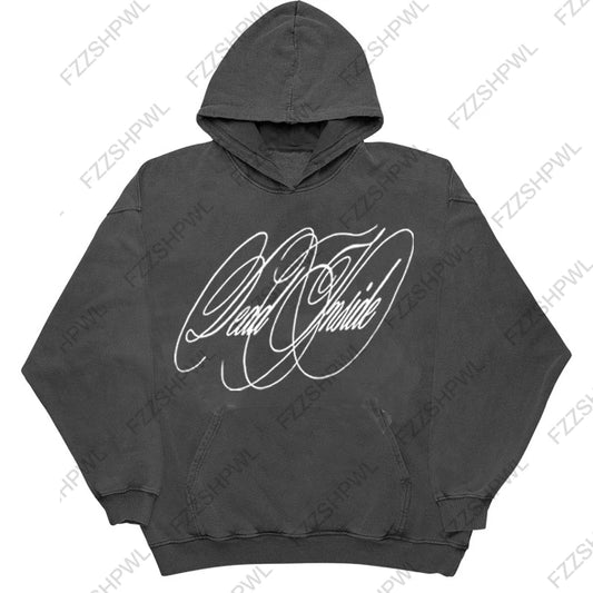 Unisex Y2K Oversized Hoodie – Hip Hop Punk Harajuku Letter Print Streetwear Sweatshirt