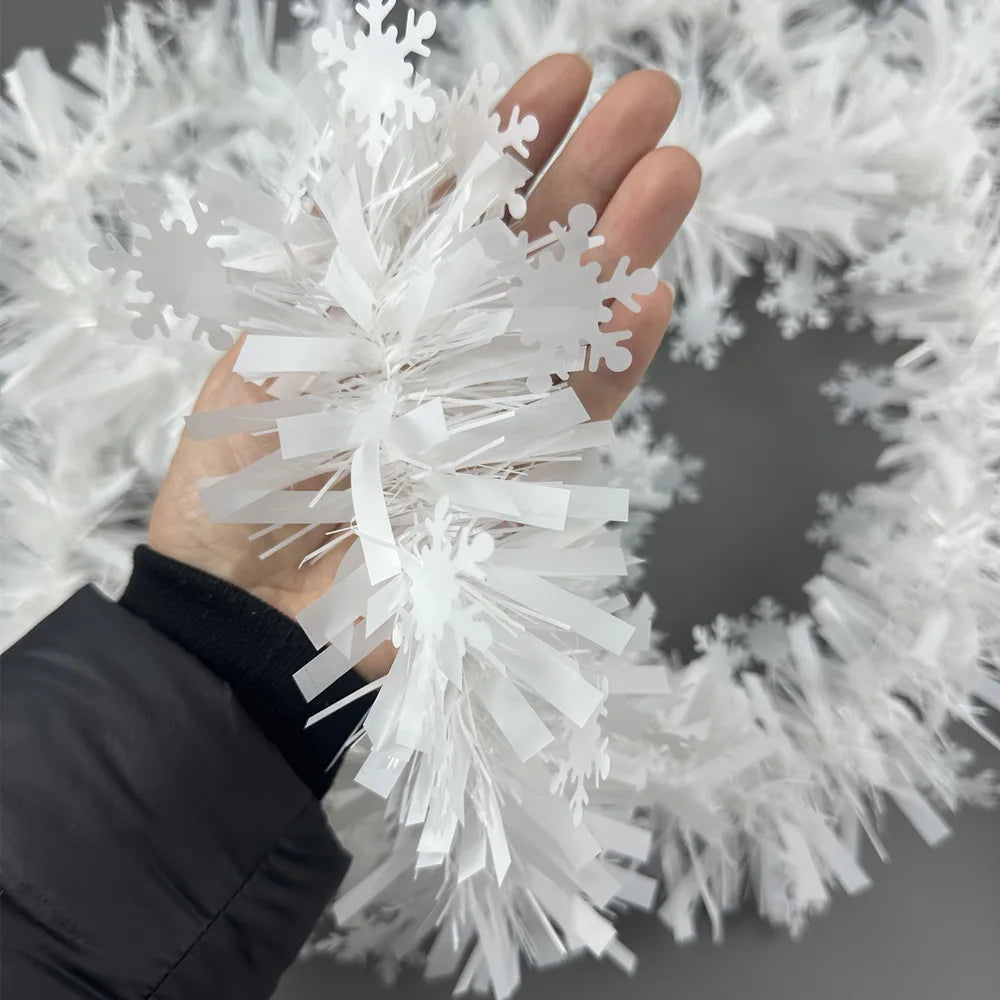 Christmas Tinsel Garland – Shiny Metallic Tree Decoration for Home & Living Room