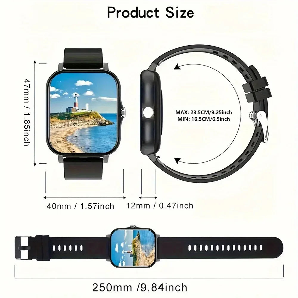 2025 Smart Watch for Men & Women – 1.91” Full Touch Display Bluetooth Fitness Tracker Smartwatch (Android Compatible)
