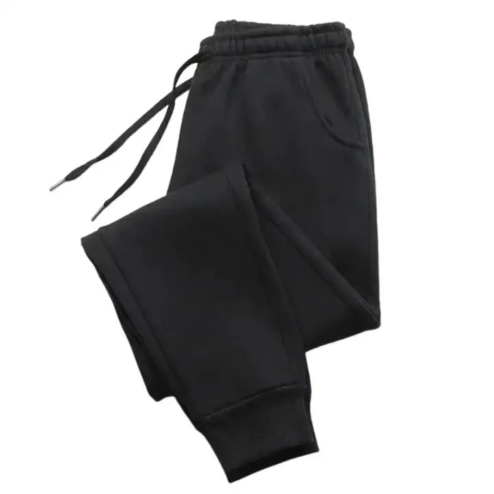 Women’s Autumn Winter Fleece Sweatpants – Casual Joggers, Sports Gym Trousers, Solid Color Workout Pants