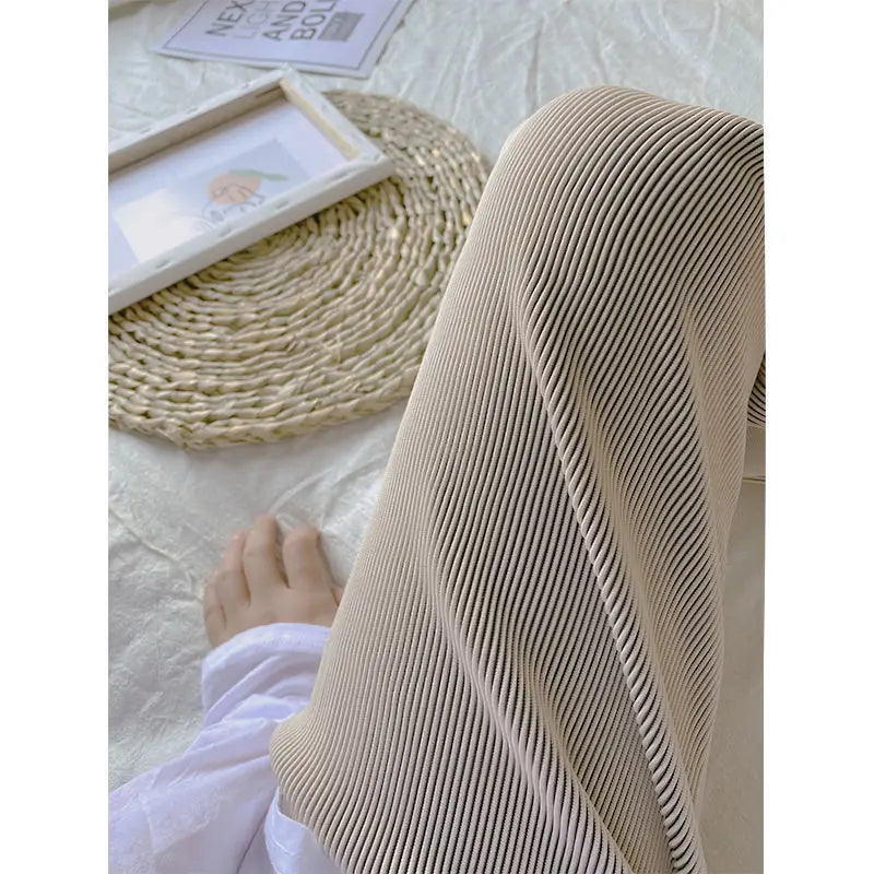 Women’s Casual Straight Pants – Elastic Waist Soft Trousers | Summer All-Match Streetwear 2025