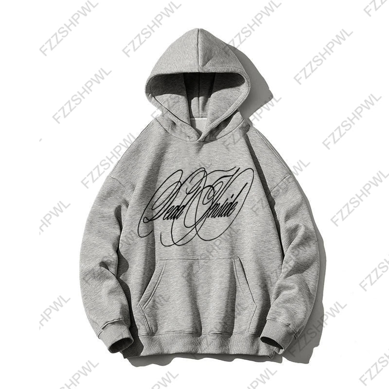 Unisex Y2K Oversized Hoodie – Hip Hop Punk Harajuku Letter Print Streetwear Sweatshirt