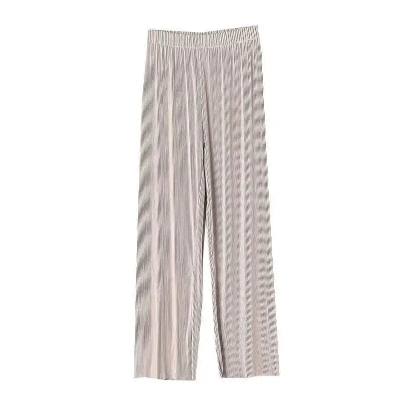 Women’s Casual Straight Pants – Elastic Waist Soft Trousers | Summer All-Match Streetwear 2025
