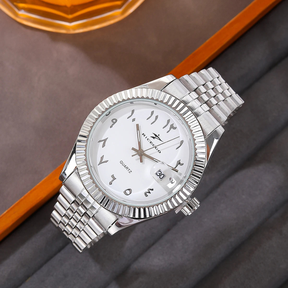 Men’s High-End Luxury Stainless Steel Quartz Watch – Classic Business & Casual Sport Wristwatch with Date Display