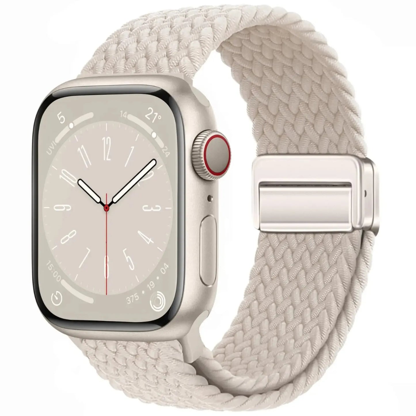 Nylon Braided Magnetic Strap for Apple Watch – Compatible with 40mm, 41mm, 44mm, 45mm, 49mm (Series SE, 3, 5–9, Ultra2)
