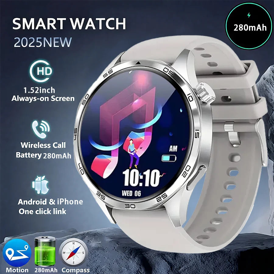Men’s 1.52” HD AMOLED Smart Watch – Fitness Tracker with 110+ Sport Modes, 24/7 Heart Rate & Sleep Monitor, IP68 Waterproof