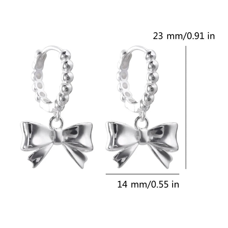 Stylish Bowknot Stud Earrings – Elegant Ear Piercing Jewelry Accessory for Fashion Enthusiasts
