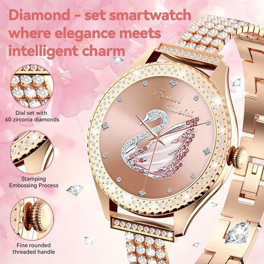 Women’s Smart Watch – Wireless Calling Smartwatch with 100+ Sports Modes, Fitness Tracking & Music Control