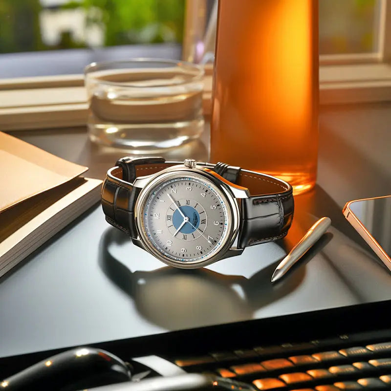 2025 Top Brand Luxury Men’s Leather Quartz Watch – Business Waterproof Wristwatch for Men