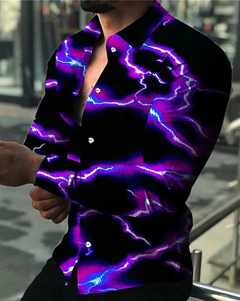 Fashion Men’s Designer Starry Sky Luxury Shirt
