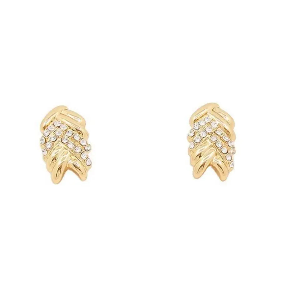 18K Gold Plated Crystal Jewelry Set for Women – Clear Rhinestone Necklace & Earrings Elegant Fashion Accessories Gift