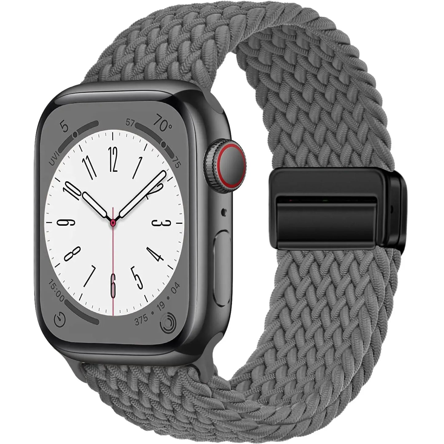 Nylon Braided Magnetic Strap for Apple Watch – Compatible with 40mm, 41mm, 44mm, 45mm, 49mm (Series SE, 3, 5–9, Ultra2)