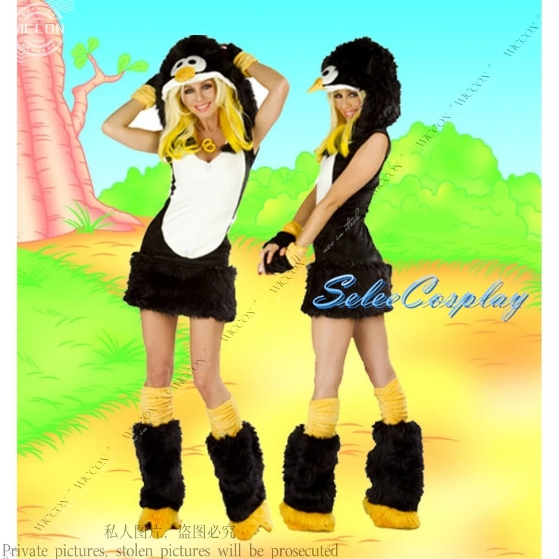 Women’s Fox Cosplay Costume Set – Halloween Party Outfit with Top, Skirt, Hat, Gloves & Tail