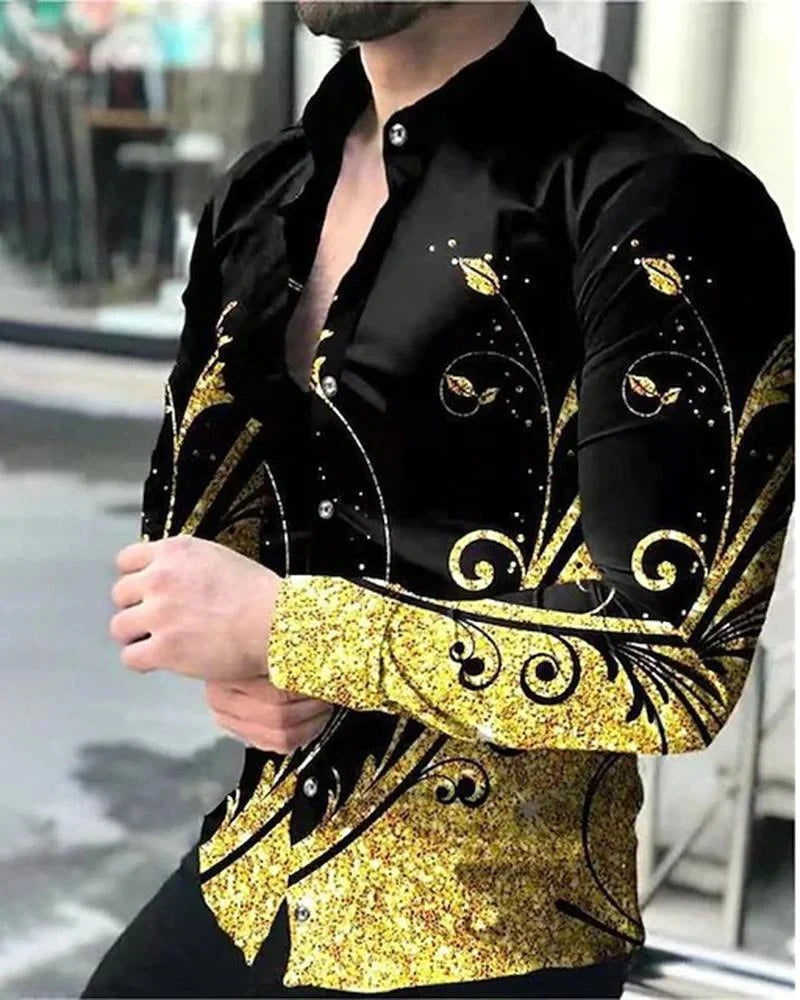Fashion Men’s Designer Starry Sky Luxury Shirt