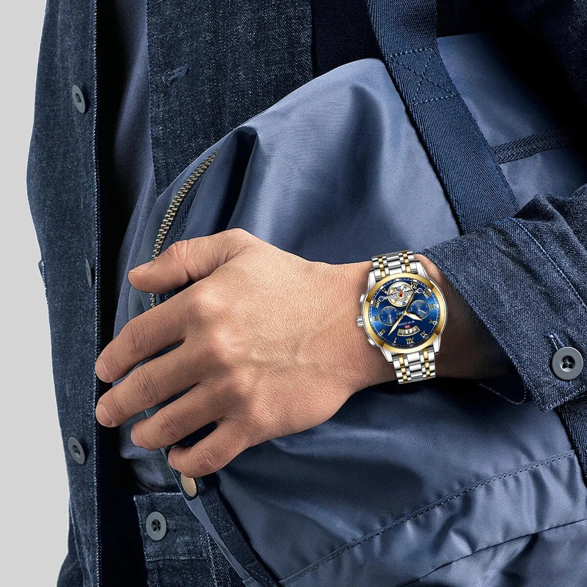 Top Brand Men’s Luxury Stainless Steel Watch – Luminous Dial 3BAR Waterproof Casual Sport Wristwatch