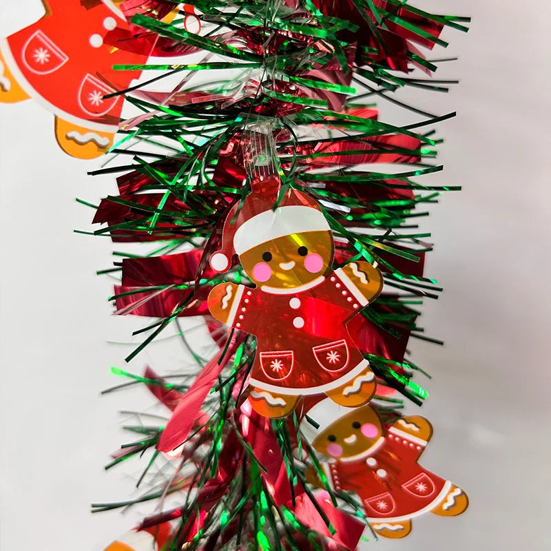 Christmas Tinsel Garland – Shiny Metallic Tree Decoration for Home & Living Room