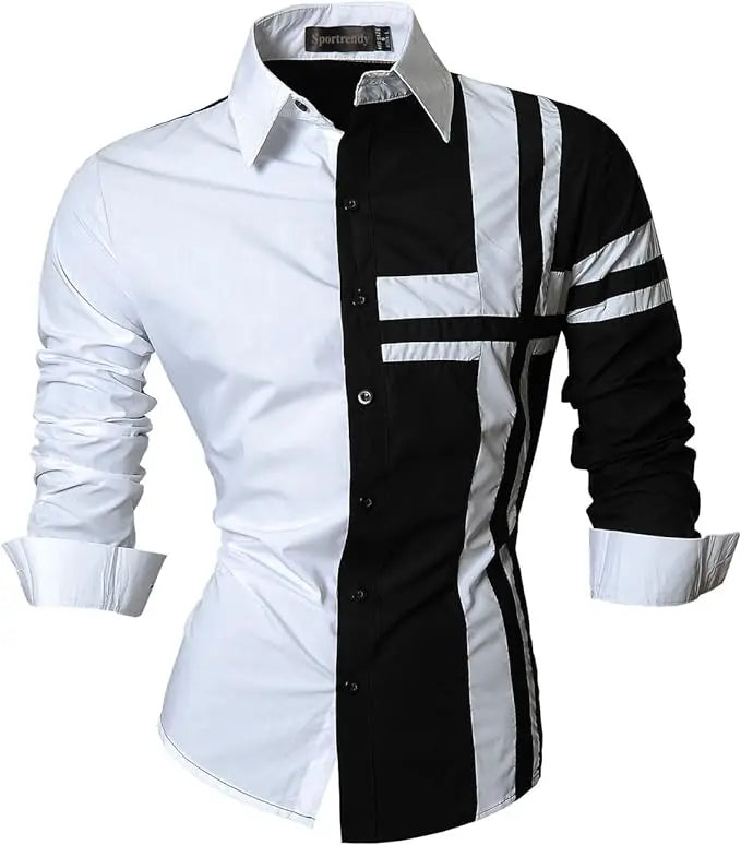 Sport trendy Men’s Dragon Print Long Sleeve Shirt