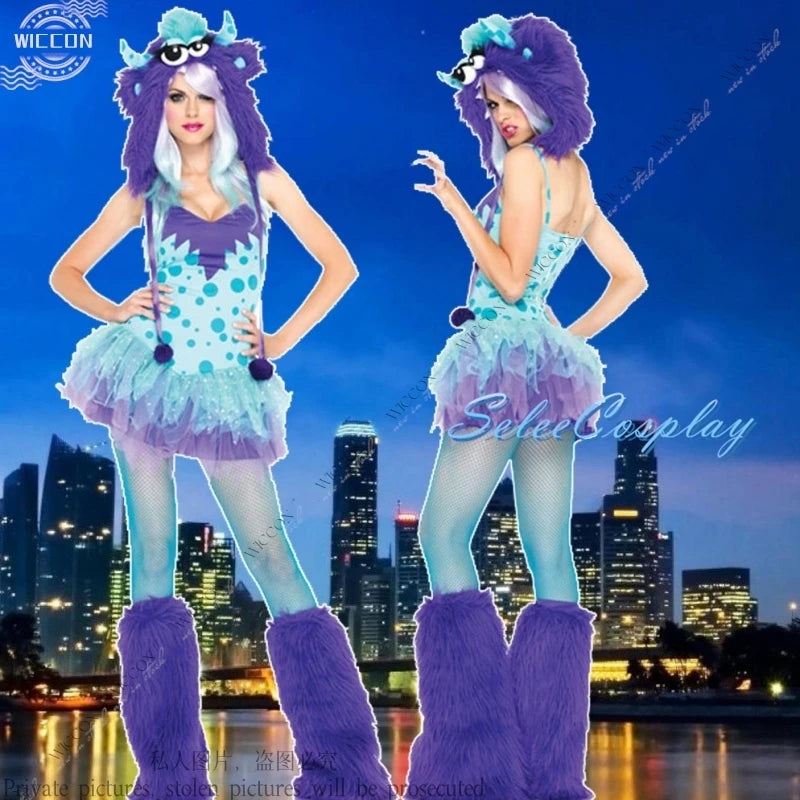 Women’s Fox Cosplay Costume Set – Halloween Party Outfit with Top, Skirt, Hat, Gloves & Tail