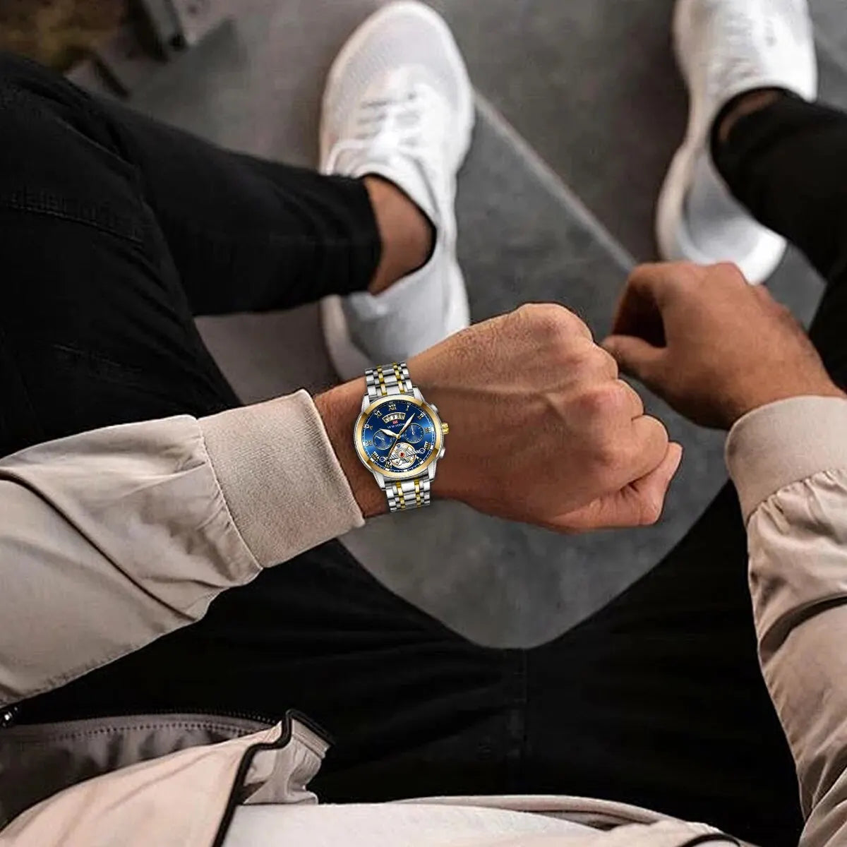 Top Brand Men’s Luxury Stainless Steel Watch – Luminous Dial 3BAR Waterproof Casual Sport Wristwatch