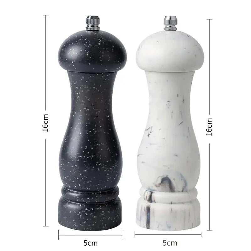 6-Inch Manual Salt & Pepper Grinder – Marble Patterned Spice Mill for Seasoning, BBQ, and Cooking