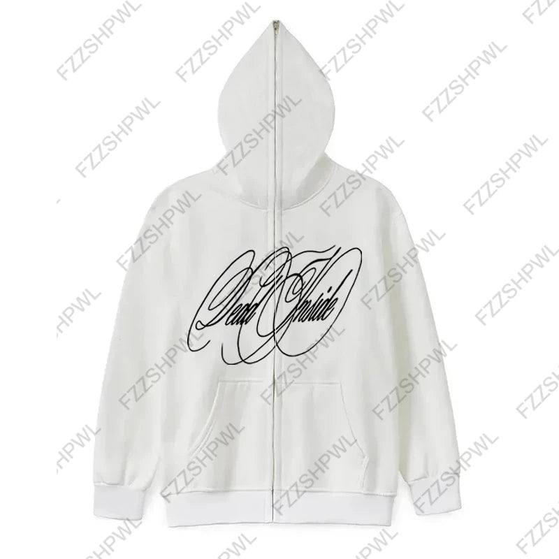 Unisex Y2K Oversized Hoodie – Hip Hop Punk Harajuku Letter Print Streetwear Sweatshirt