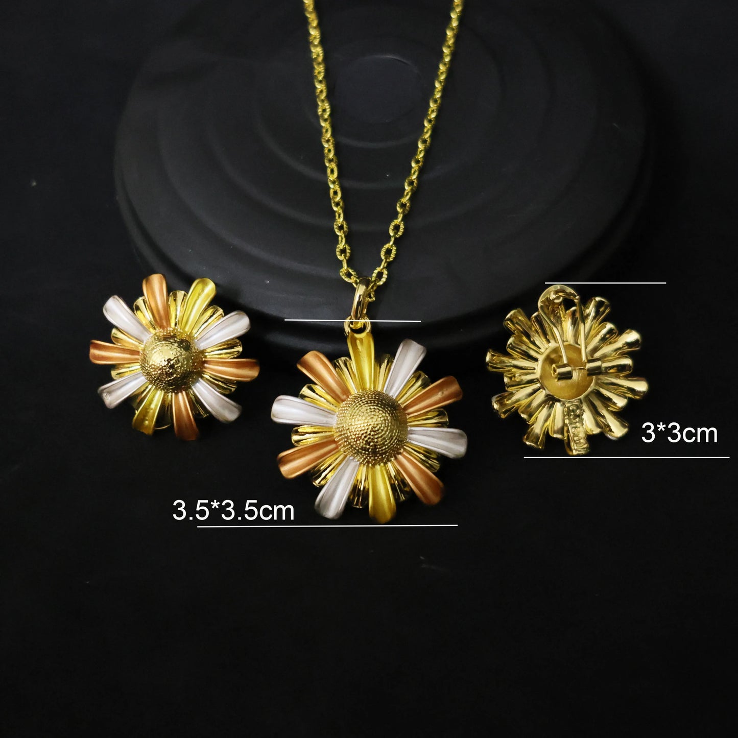 Luxury 18K Gold Plated Jewelry Set for Women – Italian Wedding Necklace, Earrings & Bracelet Bridal Gift Set