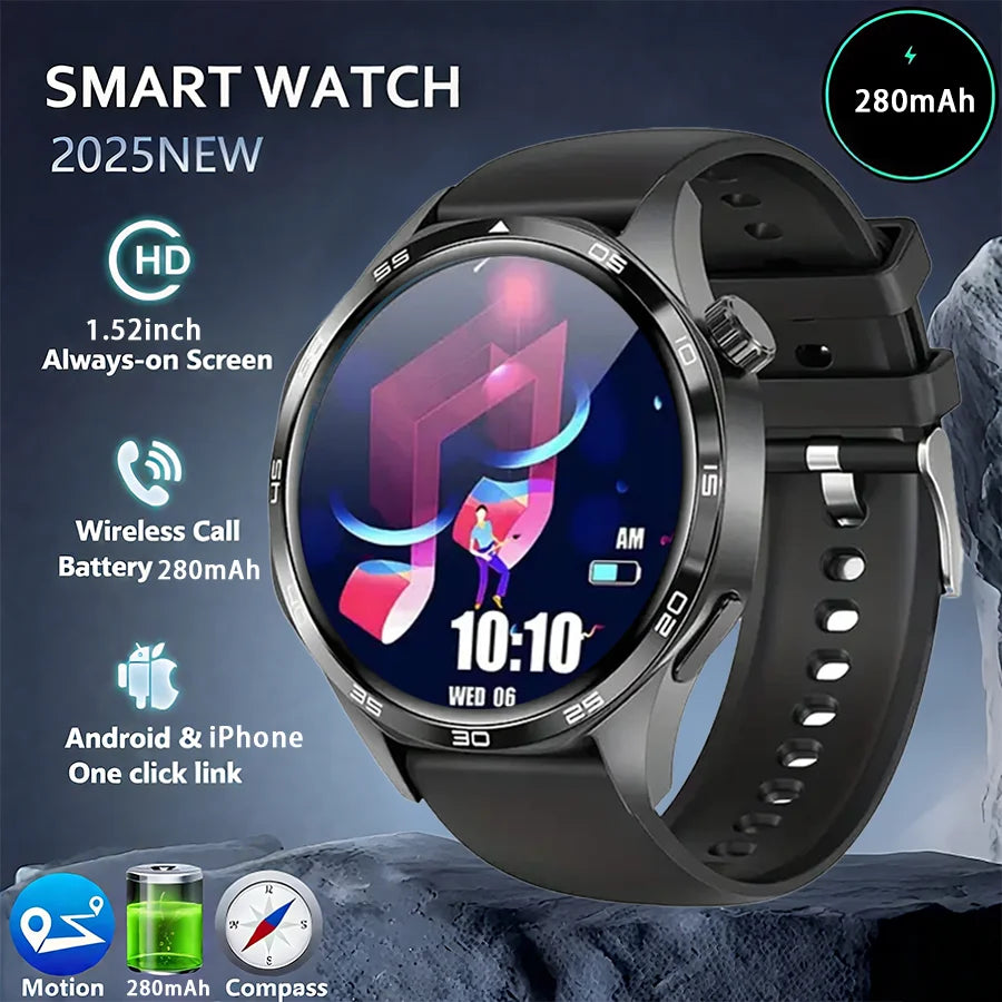 Men’s 1.52” HD AMOLED Smart Watch – Fitness Tracker with 110+ Sport Modes, 24/7 Heart Rate & Sleep Monitor, IP68 Waterproof