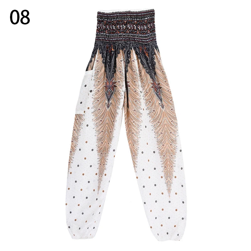 Women’s Thai Harem Pants – High Waist Baggy Yoga Bloomers | Summer Beach Wide-Leg Lantern Trousers