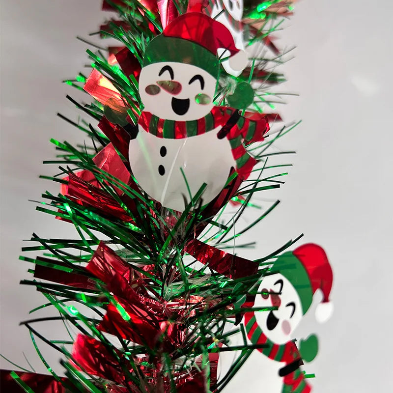 Christmas Tinsel Garland – Shiny Metallic Tree Decoration for Home & Living Room