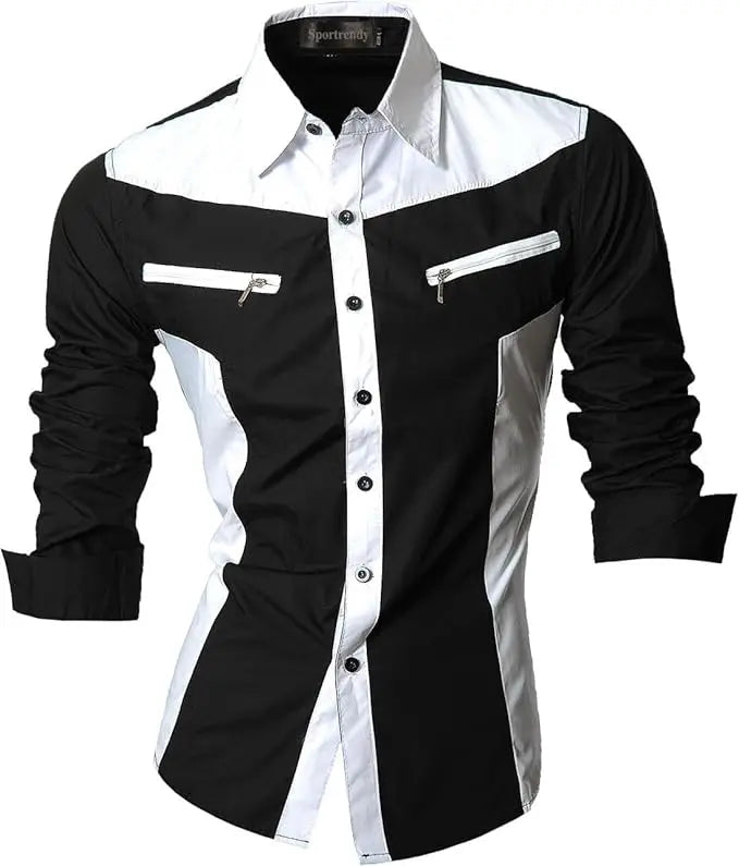 Sport trendy Men’s Dragon Print Long Sleeve Shirt