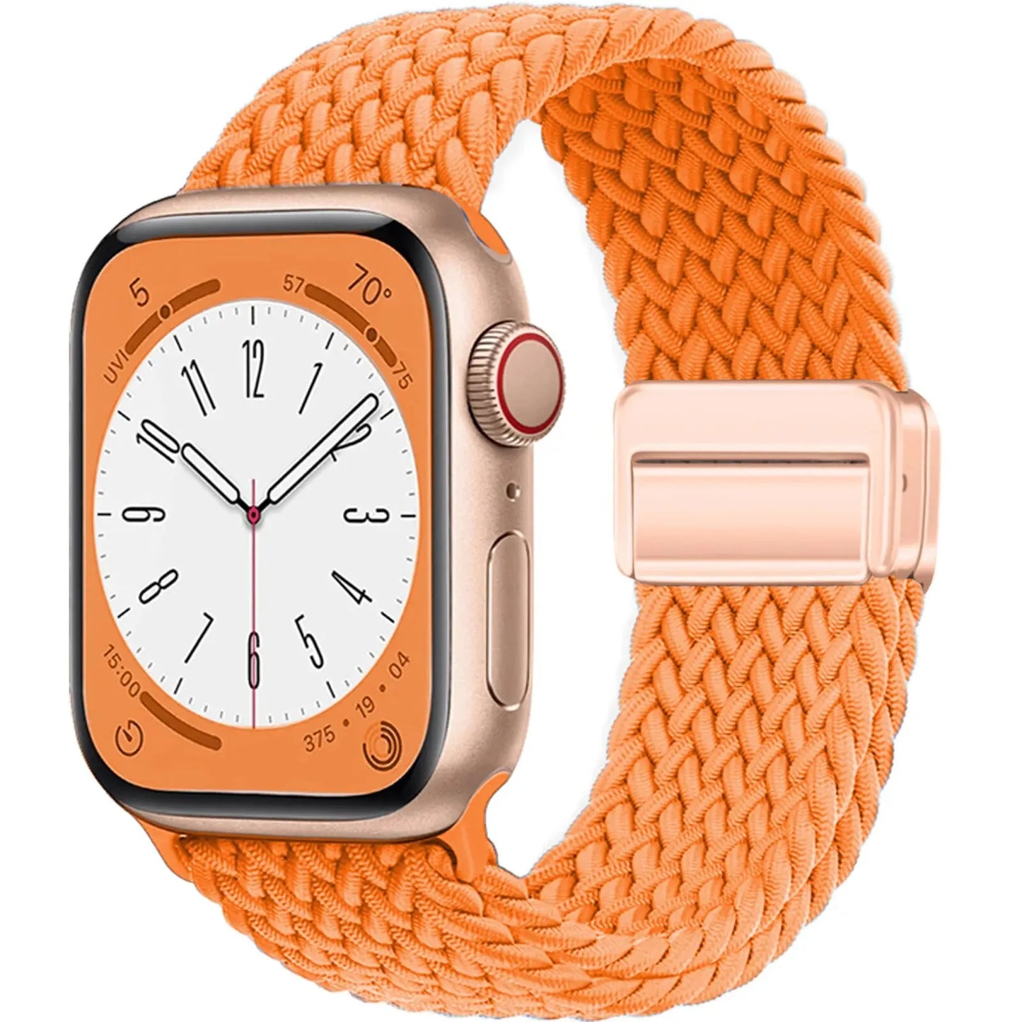 Nylon Braided Magnetic Strap for Apple Watch – Compatible with 40mm, 41mm, 44mm, 45mm, 49mm (Series SE, 3, 5–9, Ultra2)