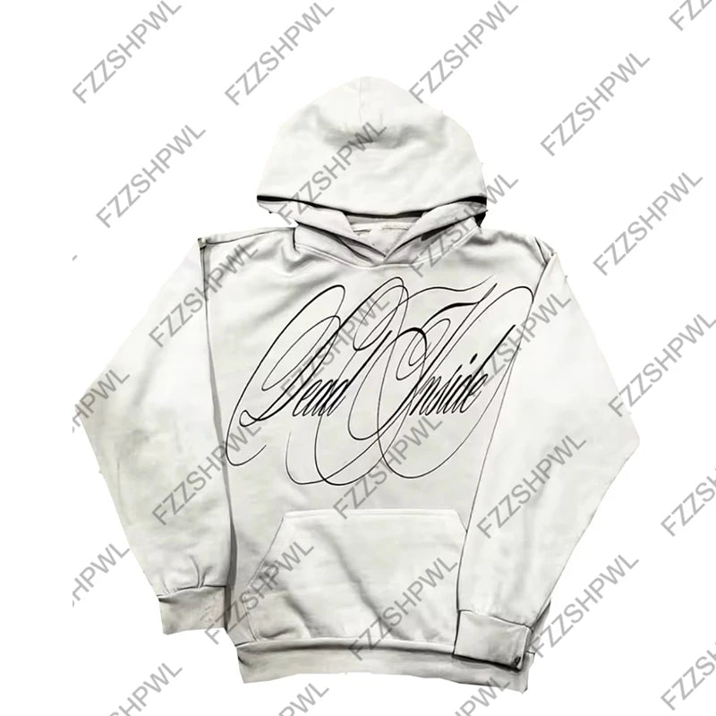 Unisex Y2K Oversized Hoodie – Hip Hop Punk Harajuku Letter Print Streetwear Sweatshirt
