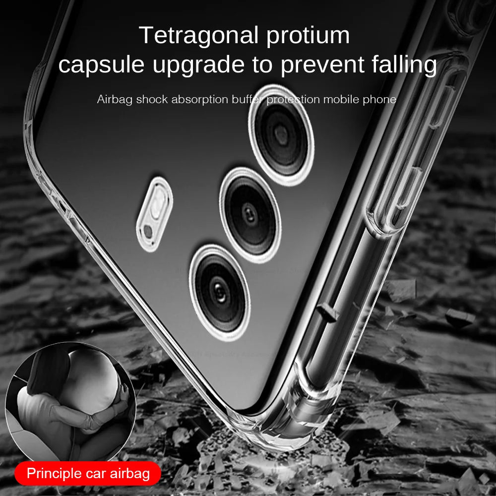Clear Shockproof Soft Silicone Case for Tecno Camon 40 / 40 Pro (4G & 5G, 6.78") – Protective Back Cover Fundas