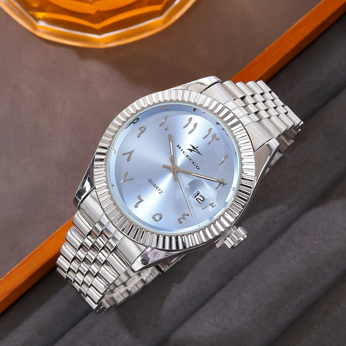 Men’s High-End Luxury Stainless Steel Quartz Watch – Classic Business & Casual Sport Wristwatch with Date Display