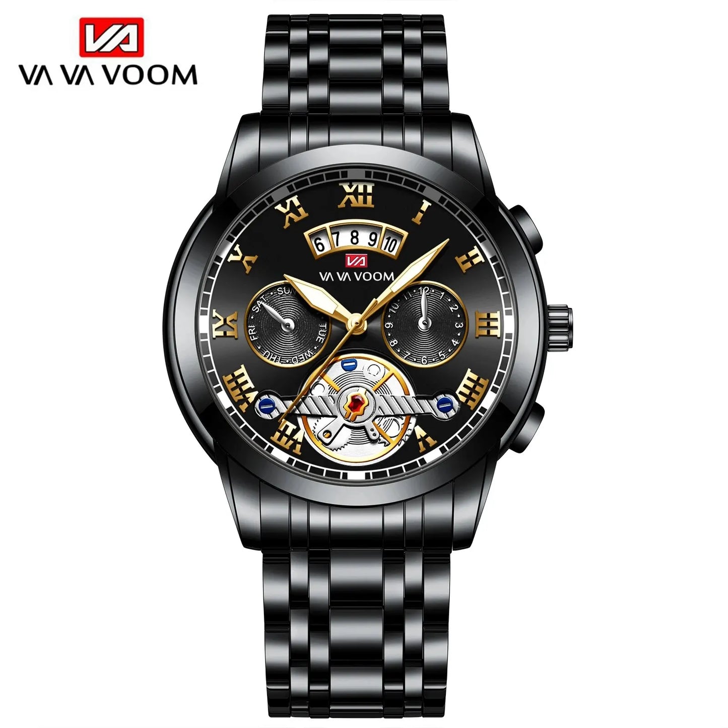 Top Brand Men’s Luxury Stainless Steel Watch – Luminous Dial 3BAR Waterproof Casual Sport Wristwatch