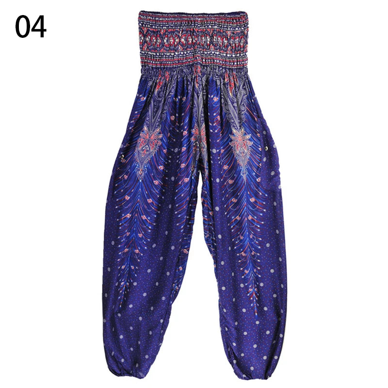 Women’s Thai Harem Pants – High Waist Baggy Yoga Bloomers | Summer Beach Wide-Leg Lantern Trousers