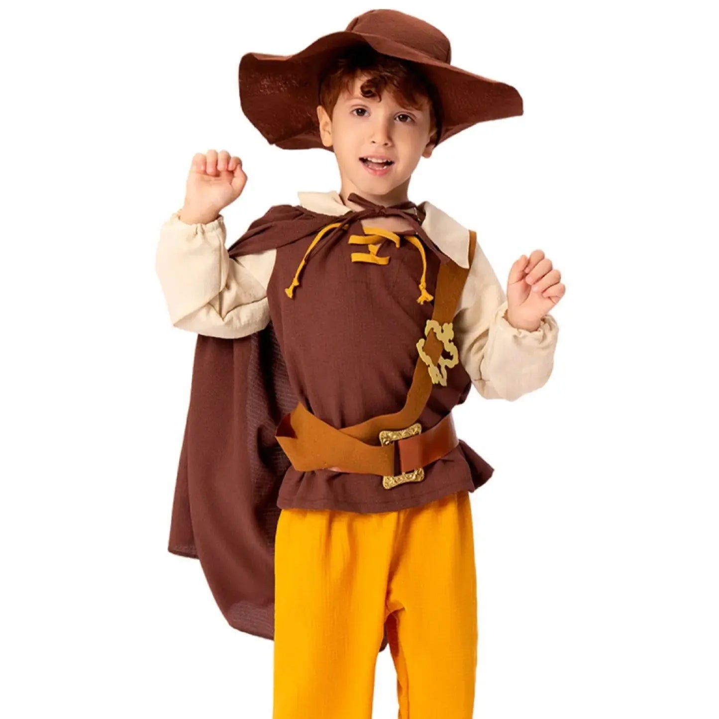 2025 Halloween Kids Performance Costume – Bat Capes with Pleated Witch Hats