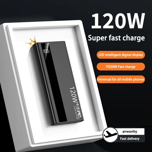 Xiaomi 120W 200000mAh Power Bank High Capacity Super Fast Charging Power Bank Portable Battery Charger For Huawei iPhone Samsung