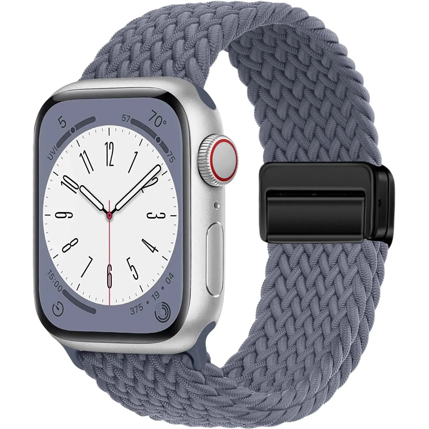 Nylon Braided Magnetic Strap for Apple Watch – Compatible with 40mm, 41mm, 44mm, 45mm, 49mm (Series SE, 3, 5–9, Ultra2)