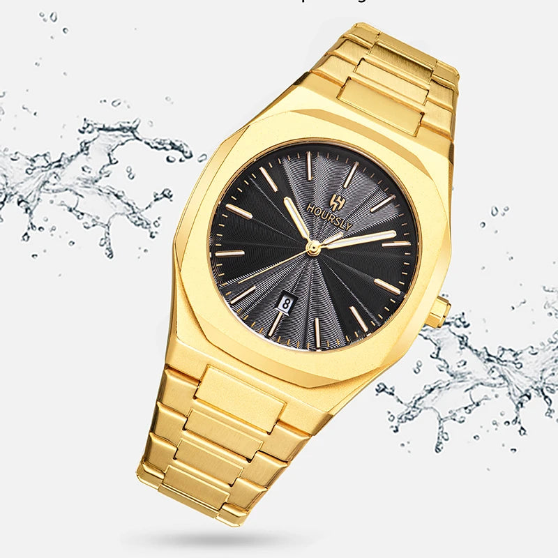 2025 Original Men’s All-Black Stainless Steel Watch – Luxury Classic Business Waterproof Quartz Wristwatch