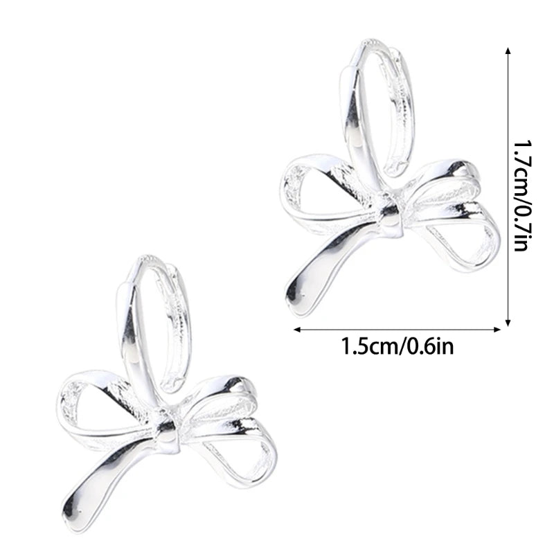 Stylish Bowknot Stud Earrings – Elegant Ear Piercing Jewelry Accessory for Fashion Enthusiasts