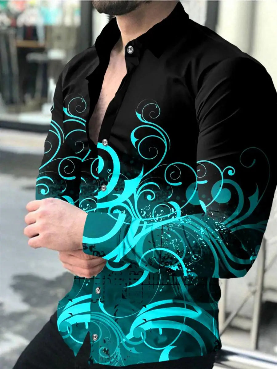 Fashion Men’s Designer Starry Sky Luxury Shirt