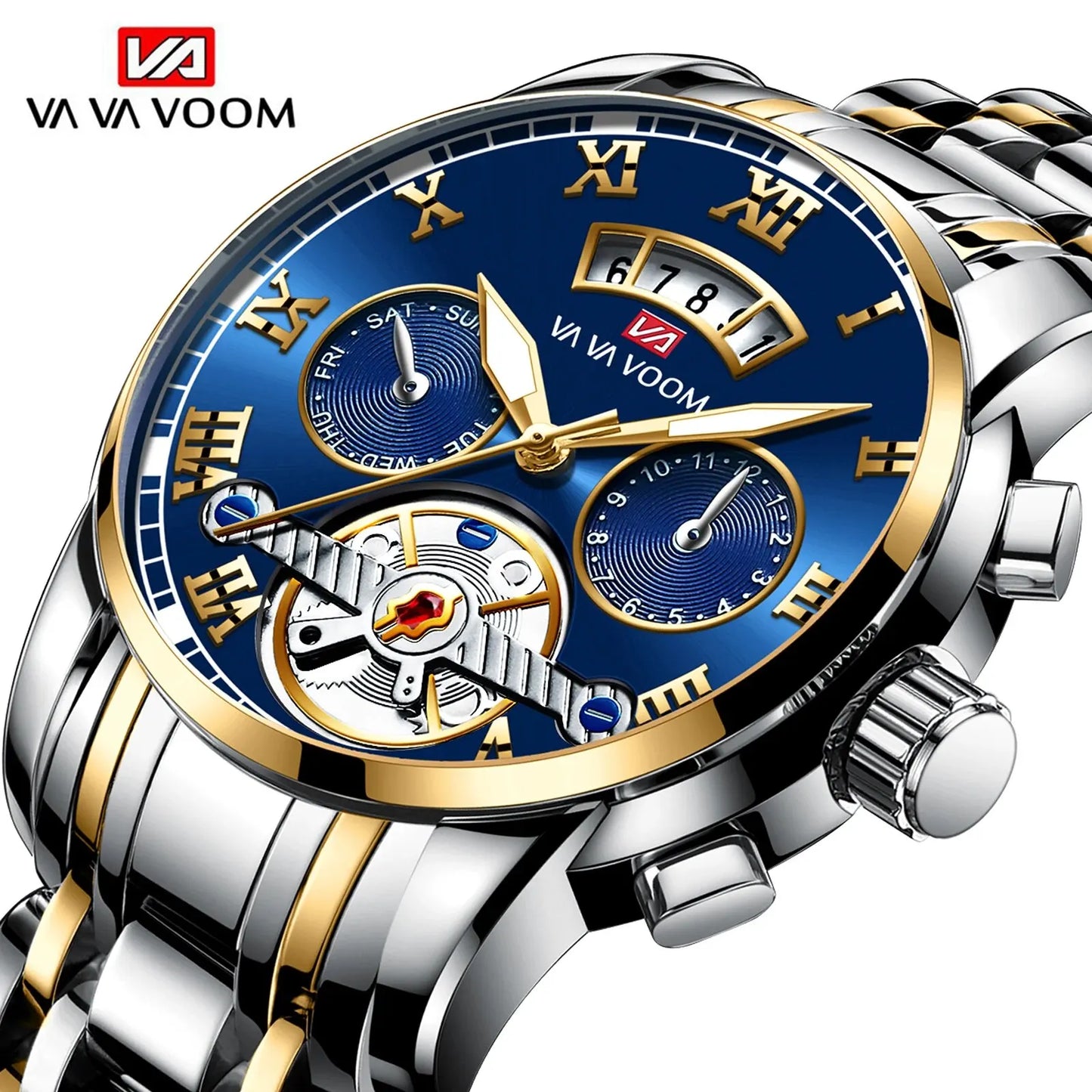 Top Brand Men’s Luxury Stainless Steel Watch – Luminous Dial 3BAR Waterproof Casual Sport Wristwatch