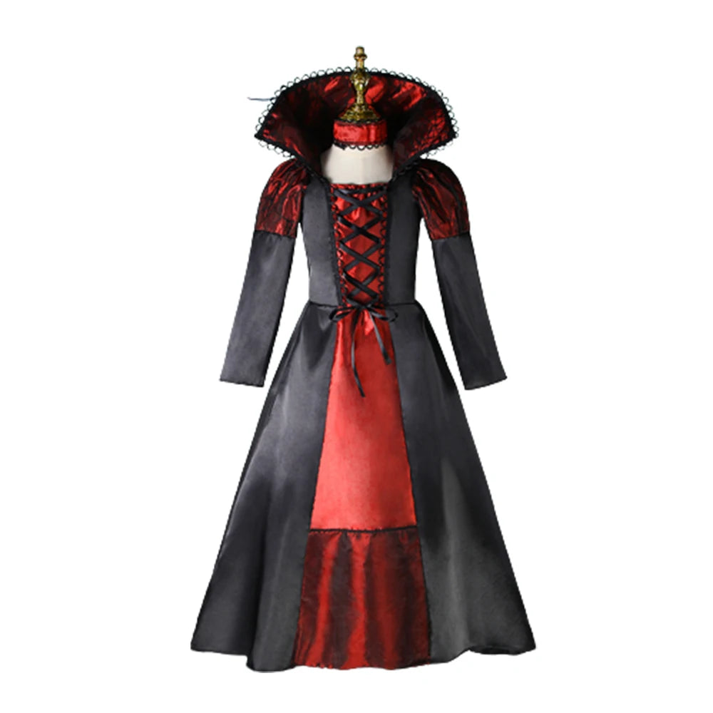 2025 Halloween Fantasy Kids Costume – Ghost Bride, Gothic Cosplay, Red Vampire & Day of the Dead Outfits for Girls
