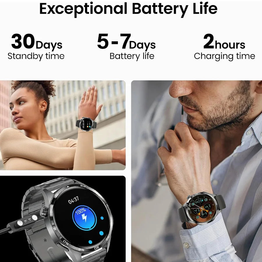 Men’s 1.52” HD AMOLED Smart Watch – Fitness Tracker with 110+ Sport Modes, 24/7 Heart Rate & Sleep Monitor, IP68 Waterproof