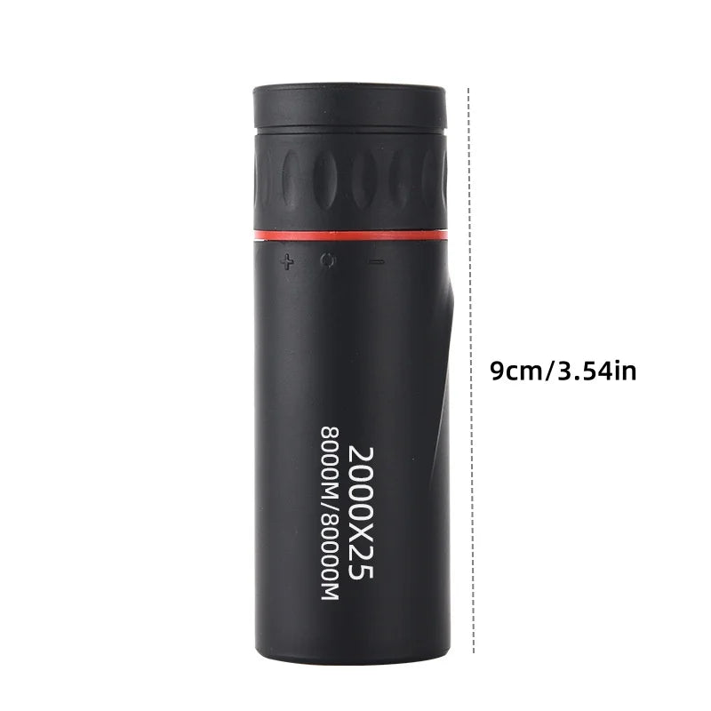 Monocular Telescope - 2000x25 HD Mini Portable Zoom Lens for Camping, Hunting & Birdwatching
