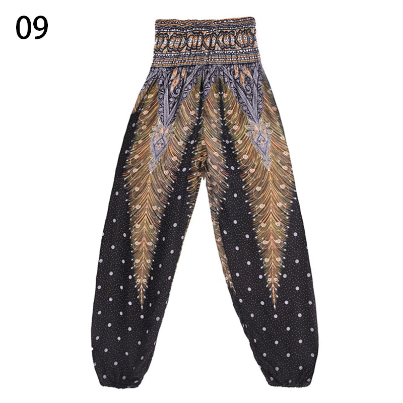 Women’s Thai Harem Pants – High Waist Baggy Yoga Bloomers | Summer Beach Wide-Leg Lantern Trousers